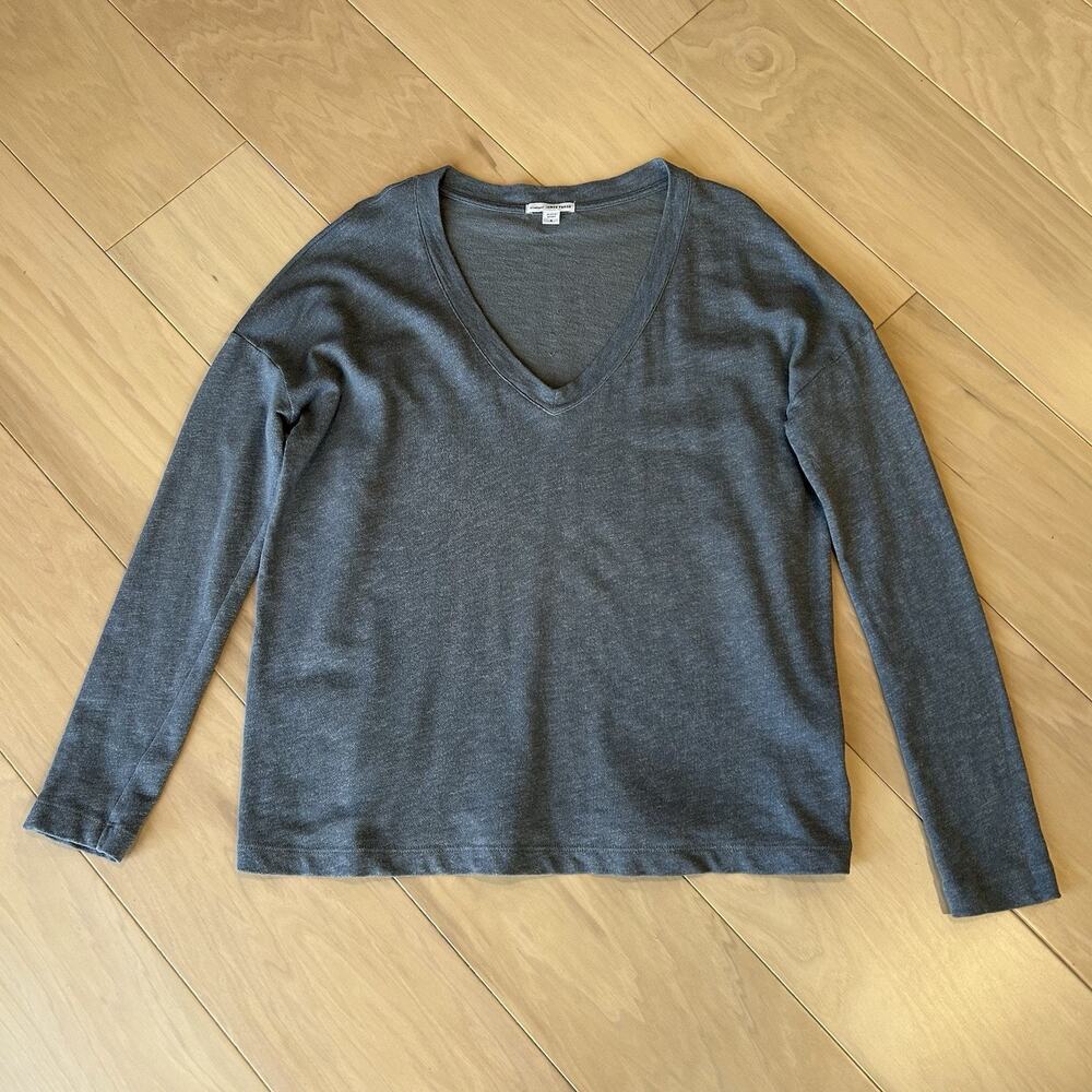 James Perse Standard Boxy Terry Top Long Sleeve Women’s 4